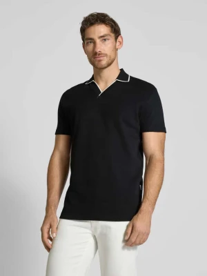 Koszulka polo o kroju slim fit z dekoltem w serek model ‘SANGEV’ Selected Homme