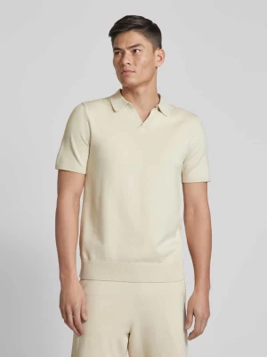 Koszulka polo o kroju slim fit z dekoltem w serek model ‘TELLER’ Selected Homme