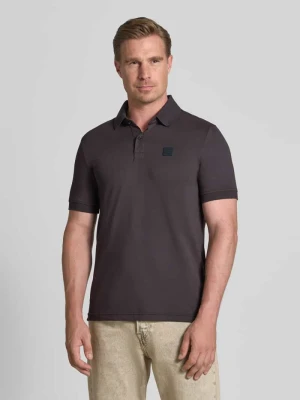 Koszulka polo o kroju slim fit z detalem z logo PME Legend Antracytowy