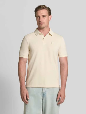 Koszulka polo o kroju slim fit z detalem z logo PME Legend Złamany biały