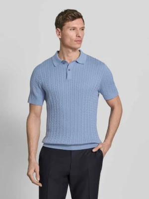 Koszulka polo o kroju slim fit z efektem dzianiny Christian Berg Men