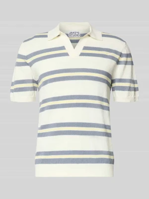 Koszulka polo o kroju slim fit z efektem dzianiny JAKE*S STUDIO MEN