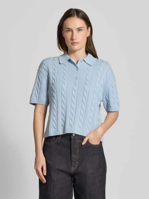 Koszulka polo o kroju slim fit z efektem dzianiny JAKE*S STUDIO WOMAN