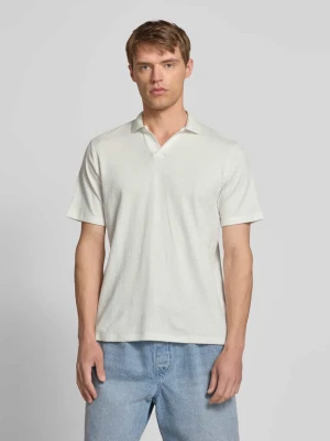 Koszulka polo o kroju slim fit z fakturowanym wzorem Blend
