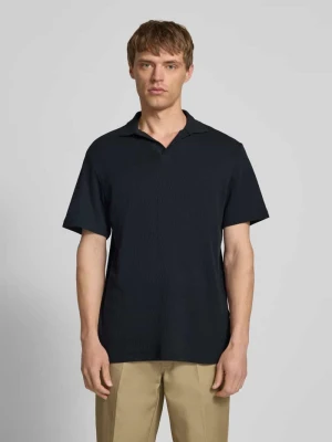 Koszulka polo o kroju slim fit z fakturowanym wzorem Blend