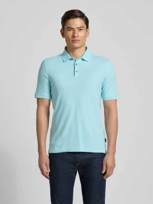 Koszulka polo o kroju slim fit z fakturowanym wzorem Bugatti