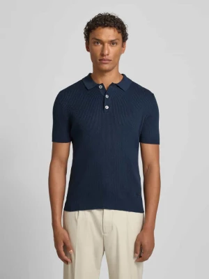 Koszulka polo o kroju slim fit z fakturowanym wzorem JOOP! Collection