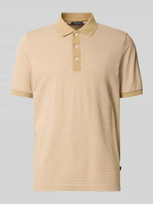 Koszulka polo o kroju slim fit z fakturowanym wzorem maerz muenchen
