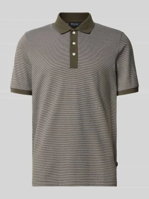 Koszulka polo o kroju slim fit z fakturowanym wzorem maerz muenchen