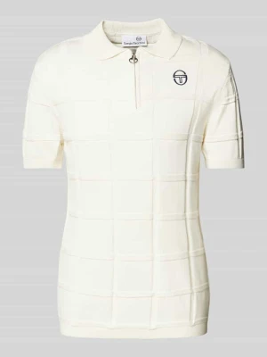 Koszulka polo o kroju slim fit z fakturowanym wzorem model ‘LORENZO’ Sergio Tacchini