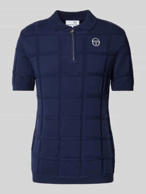 Koszulka polo o kroju slim fit z fakturowanym wzorem model ‘LORENZO’ Sergio Tacchini