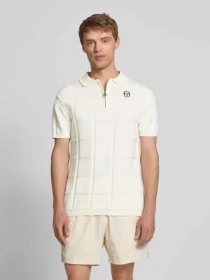 Koszulka polo o kroju slim fit z fakturowanym wzorem model ‘LORENZO’ Sergio Tacchini