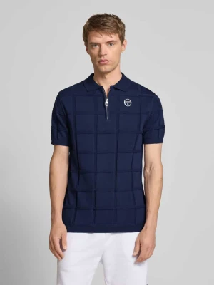 Koszulka polo o kroju slim fit z fakturowanym wzorem model ‘LORENZO’ Sergio Tacchini