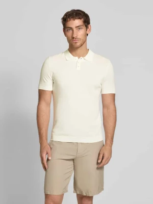 Koszulka polo o kroju slim fit z fakturowanym wzorem model ‘TRITON’ drykorn