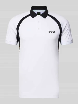 Koszulka polo o kroju slim fit z krótką listwą guzikową model ‘PL_TOC SPIN CB’ BOSS Green