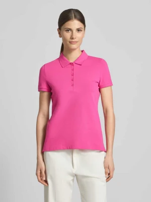 Koszulka polo o kroju slim fit z listwą guzikową Christian Berg Woman
