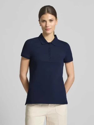 Koszulka polo o kroju slim fit z listwą guzikową Christian Berg Woman