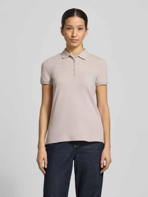 Koszulka polo o kroju slim fit z listwą guzikową Christian Berg Woman