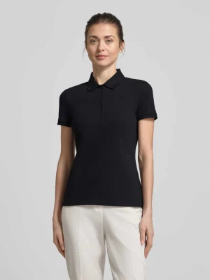 Koszulka polo o kroju slim fit z listwą guzikową Christian Berg Czarny