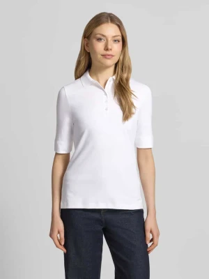 Koszulka polo o kroju slim fit z listwą guzikową i rękawem o dł. 1/2 Christian Berg Woman