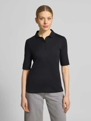 Koszulka polo o kroju slim fit z listwą guzikową i rękawem o dł. 1/2 Christian Berg Woman