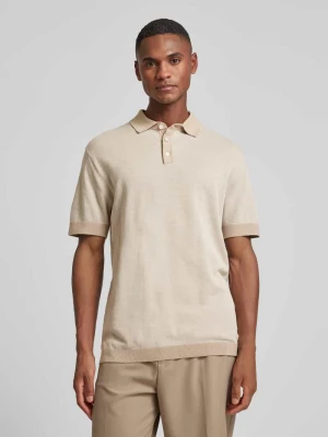 Zdjęcie produktu Koszulka polo o kroju slim fit z listwą guzikową lindbergh Beżowy