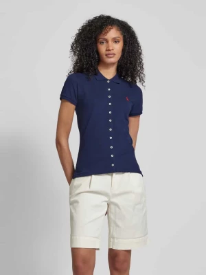 Koszulka polo o kroju slim fit z listwą guzikową na całej długości Polo Ralph Lauren