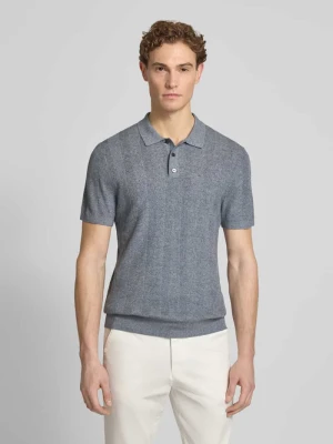 Koszulka polo o kroju slim fit z listwą guzikową Profuomo