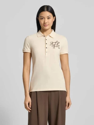 Koszulka polo o kroju slim fit z logo z pereł model ‘KIEWICK’ Lauren Ralph Lauren