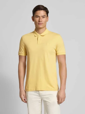 Koszulka polo o kroju slim fit z mieszanki bawełny Boss Orange