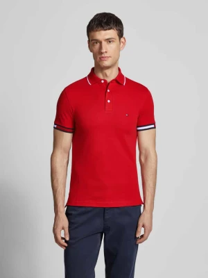 Koszulka polo o kroju slim fit z mieszanki bawełny i elastanu Tommy Hilfiger