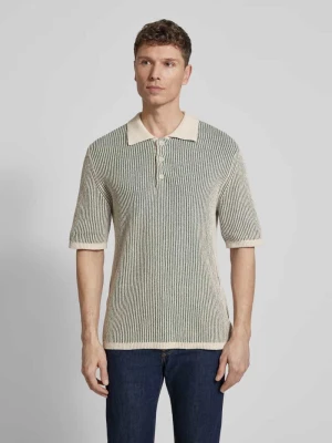 Koszulka polo o kroju slim fit z mieszanki bawełny model 'Elwo' Wood Wood