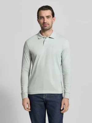 Koszulka polo o kroju slim fit z mieszanki bawełny model ‘PASSERBY’ Boss Orange