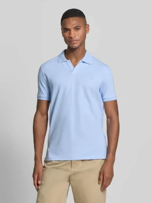 Koszulka polo o kroju slim fit z mieszanki bawełny Polo Ralph Lauren Błękitny