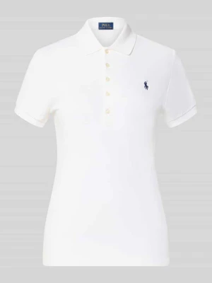 Koszulka polo o kroju slim fit z mieszanki bawełny Polo Ralph Lauren Biały