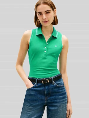 Koszulka polo o kroju slim fit z mieszanki bawełny Tommy Hilfiger