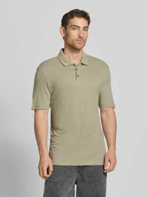 Koszulka polo o kroju slim fit z mieszanki lyocellu i lnu model 'DULINEN' HUGO