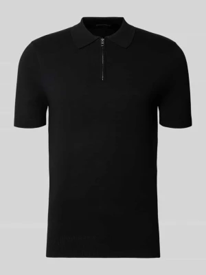 Koszulka polo o kroju slim fit z mieszanki wiskozy z elastycznymi wykończeniami Antony Morato Czarny