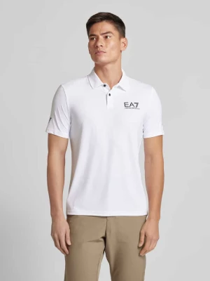 Koszulka polo o kroju slim fit z nadrukiem z logo EA7 Emporio Armani