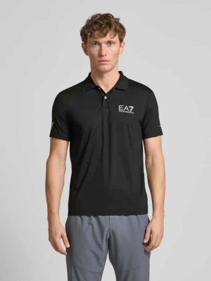 Koszulka polo o kroju slim fit z nadrukiem z logo EA7 Emporio Armani