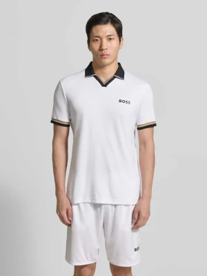 Koszulka polo o kroju slim fit z nadrukiem z logo model 'PL_TOC SERVE 2' BOSS Green