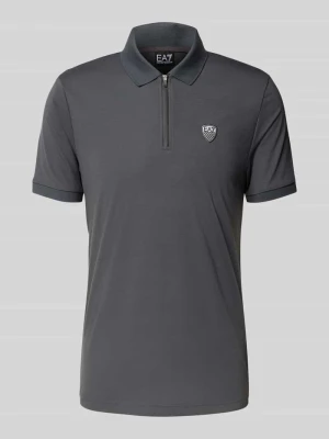 Koszulka polo o kroju slim fit z naszywką z logo EA7 Emporio Armani