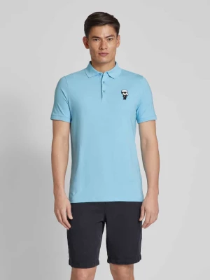 Koszulka polo o kroju slim fit z naszywką z logo Karl Lagerfeld