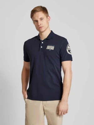 Koszulka polo o kroju slim fit z naszywką z logo model ‘E-AMUNDSEN’ Napapijri