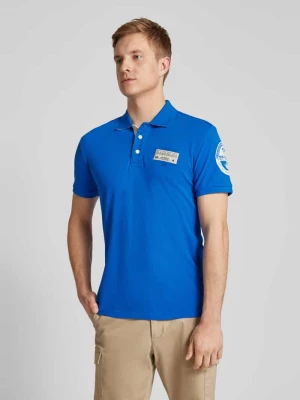 Koszulka polo o kroju slim fit z naszywką z logo model ‘E-AMUNDSEN’ Napapijri
