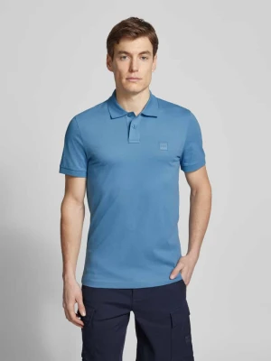 Koszulka polo o kroju slim fit z naszywką z logo model ‘Passenger’ Boss Orange