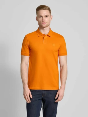 Koszulka polo o kroju slim fit z naszywką z logo model ‘Passenger’ Boss Orange
