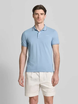 koszulka polo o kroju slim fit z paskami w kontrastowym kolorze Geox