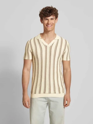 Koszulka polo o kroju slim fit z prążkowanymi wykończeniami model ‘BHAMOS’ Blend