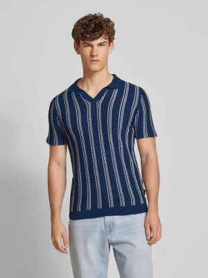 Koszulka polo o kroju slim fit z prążkowanymi wykończeniami model ‘BHAMOS’ Blend